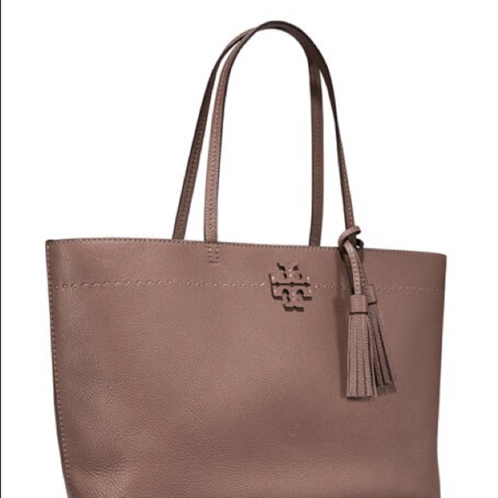 Tory Burch McGraw Tote in Silver Maple